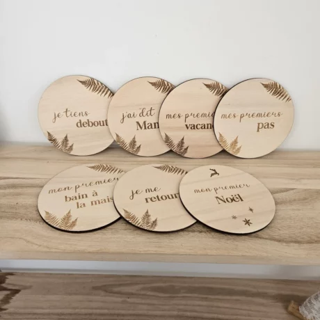 Cartes étapes en bois mes premières fois