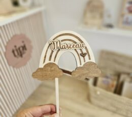 cake topper décoration anniversaire arc en ciel