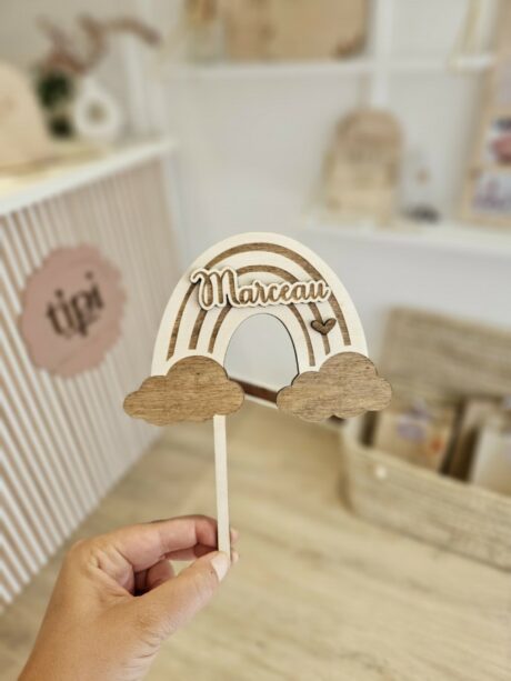 cake topper décoration anniversaire arc en ciel
