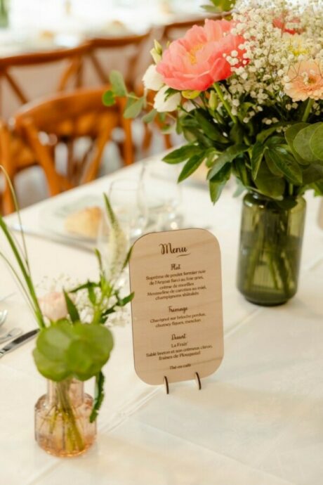 menu sur pied – mariage marie laure