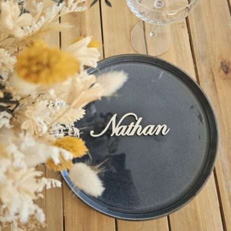 Nathan – marque place en bois