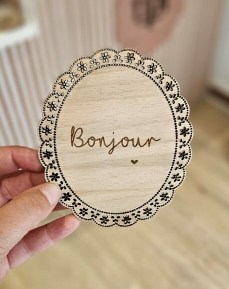 bonjour – carte étape dentelle