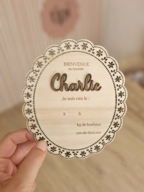 carte annonce naissance bois